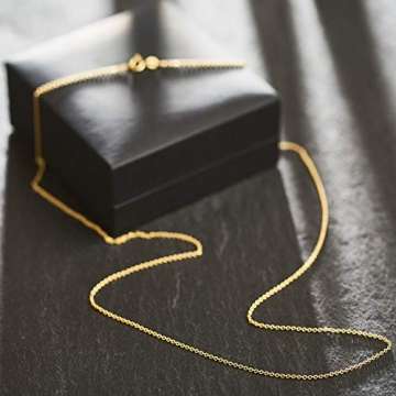 Goldkette, Ankerkette rund Gelbgold 585/14 K, Länge 70 cm, Breite 1.5 mm, Gewicht ca. 4.3 g, NEU - 4