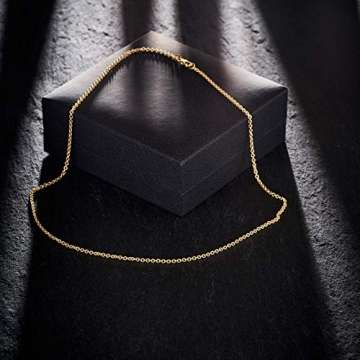 Goldkette, Ankerkette rund Gelbgold 585/14 K, Länge 70 cm, Breite 2 mm, Gewicht ca. 7.8 g, NEU - 3