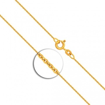 Goldkette Damen Echtgold 1,1 mm, Ankerkette rund aus 333 Gelbgold, Kette Gold mit Stempel und Federringverschluss, 45 cm Länge, Gewicht ca. 1,6 g, Made in Germany - 5