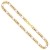Goldkette, Figarokette hohl Bicolor 750/18 K, Länge 45 cm, Breite 5.7 mm, Gewicht ca. 13.2 g, NEU - 1