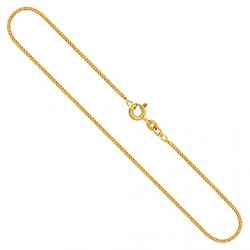 Goldkette Herren Echtgold 1,4 mm, Panzerkette flach 333 aus Gelbgold, Kette Gold mit Stempel, Halskette mit Federringverschluss, Länge 70 cm, Gewicht ca. 3,9 g, Made in Germany - 1