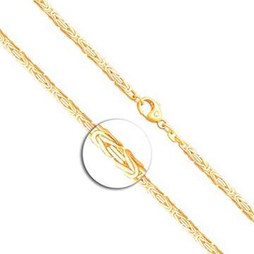 Goldkette, Königskette Gelbgold 585/14 K, Länge 50 cm, Breite 2.3 mm, Gewicht ca. 22.2 g, NEU - 2