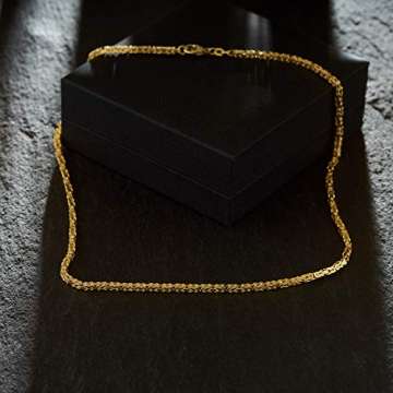 Goldkette, Königskette Gelbgold 585/14 K, Länge 50 cm, Breite 2.3 mm, Gewicht ca. 22.2 g, NEU - 5