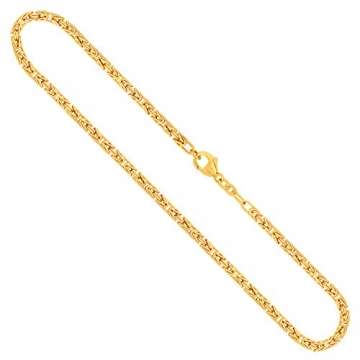 Goldkette, Königskette Gelbgold 585/14 K, Länge 50 cm, Breite 2.8 mm, Gewicht ca. 27.5 g, NEU - 1