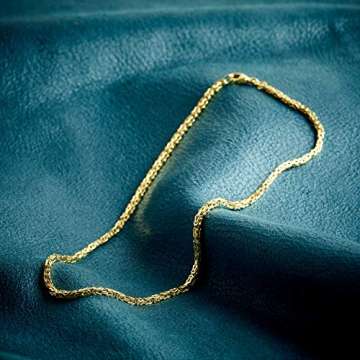 Goldkette, Königskette Gelbgold 585/14 K, Länge 50 cm, Breite 2.8 mm, Gewicht ca. 27.5 g, NEU - 9
