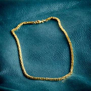 Goldkette, Königskette Gelbgold 585/14 K, Länge 55 cm, Breite 3.2 mm, Gewicht ca. 40.8 g, NEU - 6