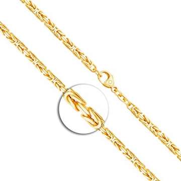 Goldkette, Königskette Gelbgold 585/14 K, Länge 55 cm, Breite 3.2 mm, Gewicht ca. 40.8 g, NEU - 8