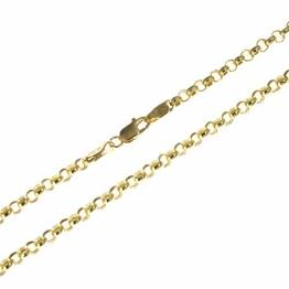 Goldkette Massiv Gold 585 Erbskette Halskette 60 cm Gelbgold 14K Unisex 2,8 mm 45 cm - 1