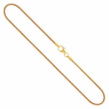 Goldkette, Schlangenkette Gelbgold 333/8 K, Länge 50 cm, Breite 1.4 mm, Gewicht ca. 3.9 g, NEU - 1