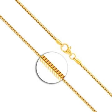Goldkette, Schlangenkette Gelbgold 333/8 K, Länge 50 cm, Breite 1.4 mm, Gewicht ca. 3.9 g, NEU - 5