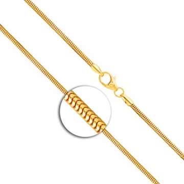 Goldkette, Schlangenkette Gelbgold 585/14 K, Länge 42 cm, Breite 1.6 mm, Gewicht ca. 5.5 g, NEU - 4