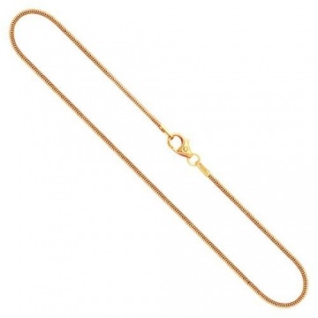 Goldkette, Schlangenkette Gelbgold 585/14 K, Länge 50 cm, Breite 1.2 mm, Gewicht ca. 4.4 g, NEU - 1