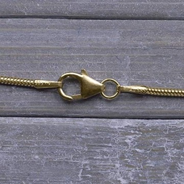 Goldkette, Schlangenkette Gelbgold 585/14 K, Länge 50 cm, Breite 1.2 mm, Gewicht ca. 4.4 g, NEU - 8