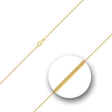 Goldkette, Schlangenkette Gelbgold 750/18 K, Länge 45 cm, Breite 0.8 mm, Gewicht ca. 3.1 g, NEU - 5