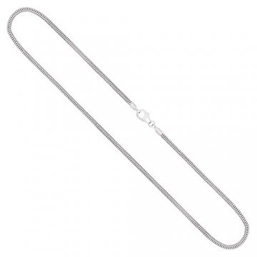 Goldkette, Schlangenkette Weißgold 585/14 K, Länge 42 cm, Breite 1.9 mm, Gewicht ca. 9.4 g, NEU - 1