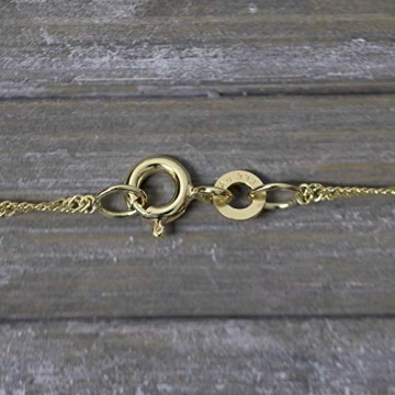 Goldkette, Singapurkette Gelbgold 333/8 K, Länge 42 cm, Breite 1.4 mm, Gewicht ca. 1.3 g, NEU - 5