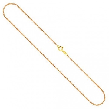 Goldkette, Singapurkette Gelbgold 585/14 K, Länge 45 cm, Breite 1.4 mm, Gewicht ca. 1.8 g, NEU - 1