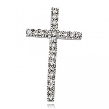 Goldmaid Damen-Anhänger Kreuz 585 Weißgold 24 Diamanten H 0,16 ct. Schmuck - 1