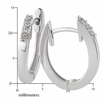 Goldmaid Damen-Creolen Memoire 585 Weißgold 6 Diamanten 0.10 ct. Ohrringe Brillanten Schmuck - 3