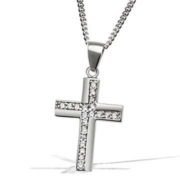 Goldmaid Damen-Kette mit Anhänger Kreuz 925 Sterlingsilber rhodiniert Schmuck - 3