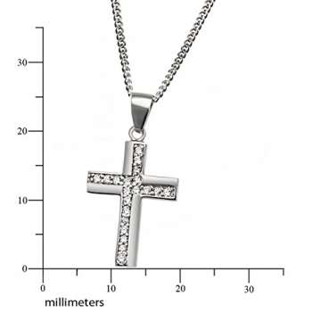 Goldmaid Damen-Kette mit Anhänger Kreuz 925 Sterlingsilber rhodiniert Schmuck - 5