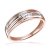 Goldmaid Damen-Ring Bicolor 375 mattiert Diamant (0.06 ct) weiß Brillantschliff Gr. 58 (18.5)-Fo R7395RW58 Verlobungsring Diamantring - 1
