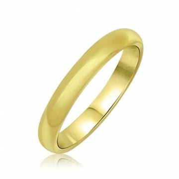 Goldring 750 Gold Massiv Gelbgold 18K Ohne Stein Bandring Damenring Gr 48 70 3mm 68 (21,6 mm Ø) - 1