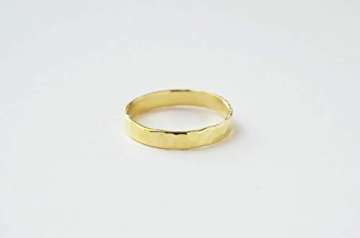 Goldring Damen aus 750 Gold. Goldring für Frauen, Goldschmuck | Gold Ring, Goldring Herren, gehämmert - 7