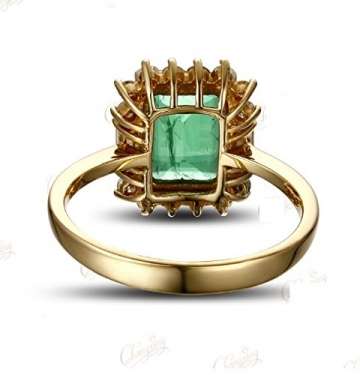 GOWE Verlobungsring 18 Karat Gold 2,47 Karat Kolumbianischer Smaragd Diamant - 2
