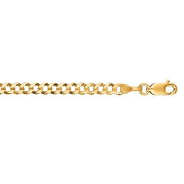 Halskette 10 k, 24 cm, 3,6 mm Panzerkette höheren Komfort Goldgrad als 9 Karat Gold-JewelryWeb - 1