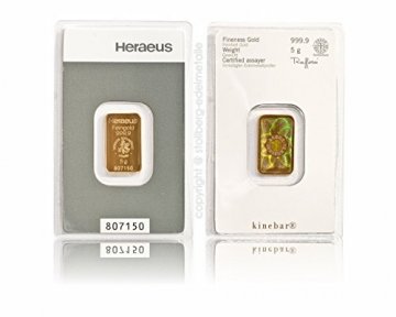 Heraeus Kinebar 5g Gramm Goldbarren 999.9 - 1