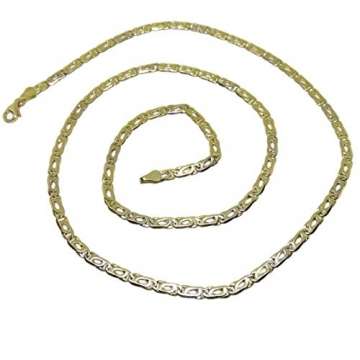 Herren-Kette aus 18-karätigem Gelbgold, 4 mm breit, 60 cm lang, Karabinerverschluss, 17,25 g 18-karätiges Gold - 1