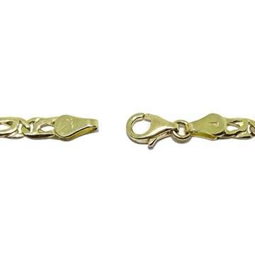 Herren-Kette aus 18-karätigem Gelbgold, 4 mm breit, 60 cm lang, Karabinerverschluss, 17,25 g 18-karätiges Gold - 6