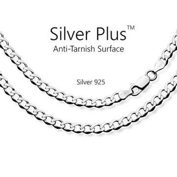 Herren Silberkette Silber 925 60cm Ohne Anhänger Silver Plus(TM) Anlaufschutz - 4