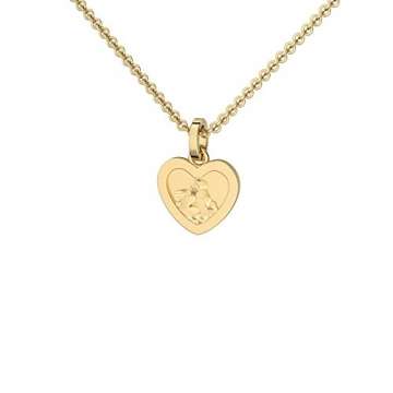 Herz Engel Anhänger Gold 333 + inkl. GRATIS Luxusetui + Herzkette Engelkette Schutzengel Taufanhänger Taufkette Geschenk Taufe Patengeschenk Taufe Geschenk Patentante Patenonkel FF438 GG33345 - 4