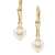 Herz Ohrringe Ohrhänger Gelbgold 333 Gold (8 Karat) Mit Zirkonia 20mm x 4,5mm Goldohrringe Herzchen Herzen Herzform Mädchenohrringe Patty O-07376-G301-CZC-whi - 1