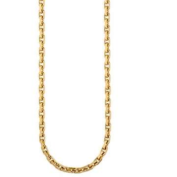 JOBO Ankerkette 585 Gold Gelbgold diamantiert 3 mm 50 cm Kette Halskette Goldkette - 4