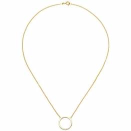 JOBO Damen Collier Halskette 585 Gold Gelbgold 7 Diamanten Brillanten 44 cm Kette - 1