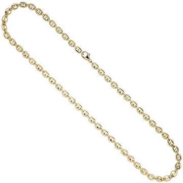 JOBO Damen Halskette Kaffeebohnen Kette 585 Gold Gelbgold 50 cm Goldkette - 1
