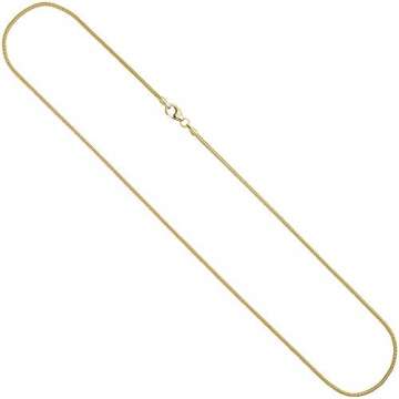 JOBO Damen-Halskette Schlangenkette aus 585 Gold 42 cm 1,4 mm - 1