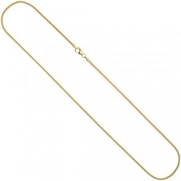 JOBO Damen-Halskette Schlangenkette aus 585 Gold 50 cm 1,4 mm - 1