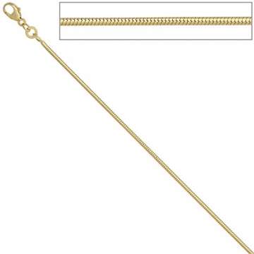 JOBO Damen-Halskette Schlangenkette aus 585 Gold 50 cm 1,4 mm - 2