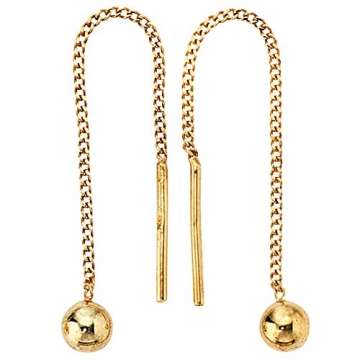 JOBO Durchzieh-Ohrhänger 333 Gelbgold Gold-Ohrringe - 2