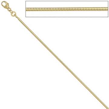 JOBO Schlangenkette 585 Gelbgold 1,4 mm 50 cm Gold-Halskette - 5