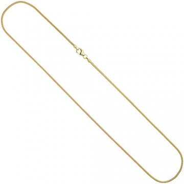 JOBO Schlangenkette 585 Gelbgold 1,6 mm 50 cm Karabinerverschluss Gold-Halskette - 1