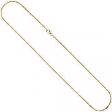 JOBO Schlangenkette 585 Gelbgold 1,6 mm 50 cm Karabinerverschluss Gold-Halskette - 1