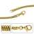 JOBO Schlangenkette aus 585 Gold Gelbgold 2,4 mm 50 cm Kette Halskette Goldkette - 2