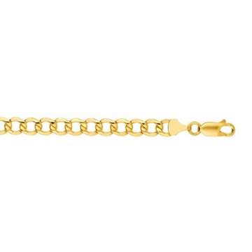 Kette 10 Karat Gelbgold, 24 cm, 5,5 mm Panzerkette Lite (höherer Feingehalt als Gold mit 9 Karat)-JewelryWeb - 1