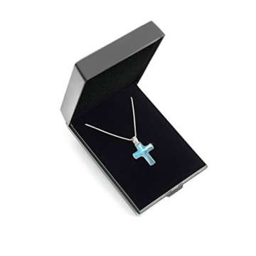 Kinderkette 925 Silber mit Swarovski Elements Kreuz Anhänger zur Kommunion oder als Erstkommunion Geschenk, Glücksbringer oder Geschenke zur Geburt. - 5