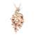 KnSam 18 K Gold Kette Gold Anhänger Halskette Gold 750 Ruby Diamond Phoenix Shape Mit Perle Mit 18Ct Ruby Rot - 1